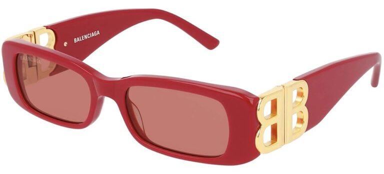 Balenciaga BB0096S: Stylish Red Sunglasses for Women