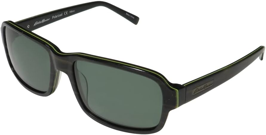 Eddie Bauer 32606p Mens Rectangular Full-rim Polarized Lenses Sunglasses/Eyewear (57-17-140, Green)