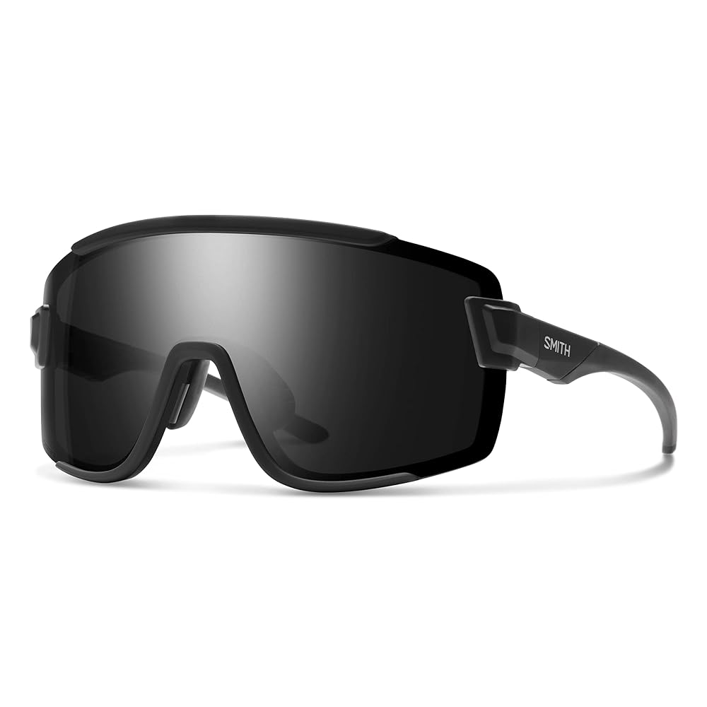 Smith Wildcat Sunglasses with ChromaPop Lens – Shield Lens Performance Sports Sunglasses for Biking, MTB & More – For Men & Women – Matte Black + Black Lens